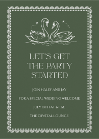 Swan Pair - Wedding Weekend Invitation by Inquisited