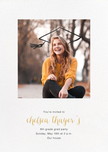 Thinking Cap - Graduation Party Invitation by Paperless Post