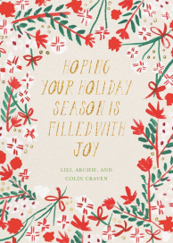 Merry Florals - Christmas Card by Mr. Boddington's Studio