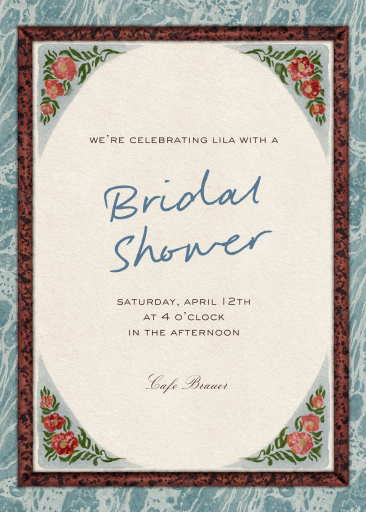 Floral Corners - Bridal Shower Invitation by Fin Fellowes