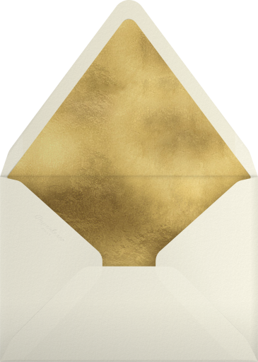 Photo Gold Forty Text Invitation Envelope