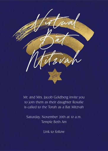 Gold Connection - Bar & Bat Mitzvah Invitation by Paperless Post