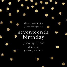 Orchid Shower (Square) - Birthday Invitation by kate spade new york