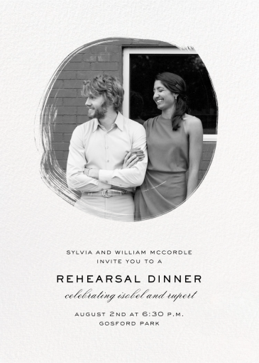 Painted Circle (Photo) - Rehearsal Dinner Invitation by Paperless Post