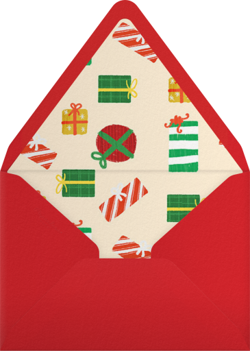 Santa Hauling Presents Invitation Envelope