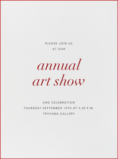 Ivory Stained Edge - Art Exhibition Invitation by Paperless Post