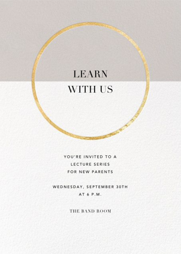 Metallic Circle - Seminar Invitation by Paperless Post