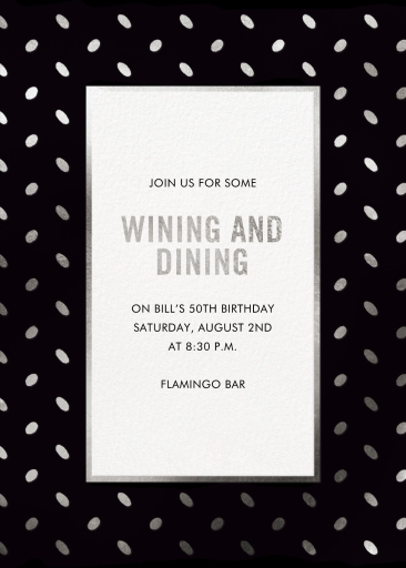 Metallic Spots - Birthday Invitation by kate spade new york
