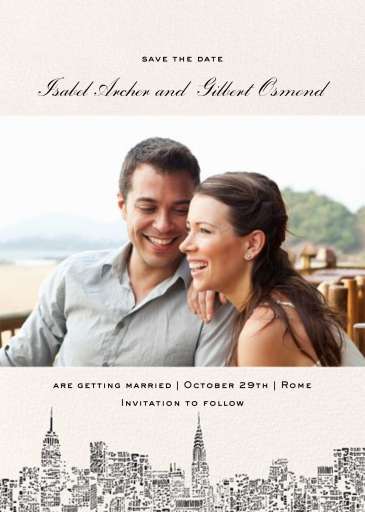 City Lights II (Photo Save the Date) - Save the Date by kate spade new york