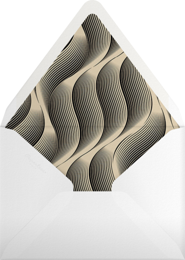 Art Deco Gold Waves Invitation Envelope