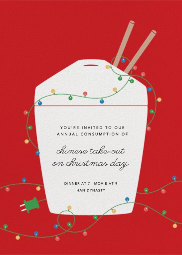 Christmas Take-Out - Christmas Party Invitation by Paperless Post