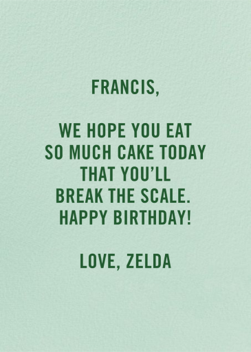 Scale - Birthday Card by Paperless Post - Back