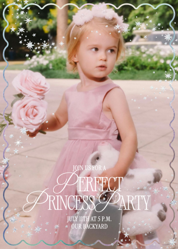 Photo Princess Sparkle Invitation