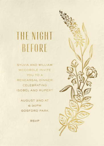 Wild Meadows - Invitación a la cena de ensayo por Paperless Post