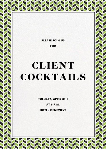 Hand Drawn Chevrons - Cocktail Party Invitation by Paperless Post