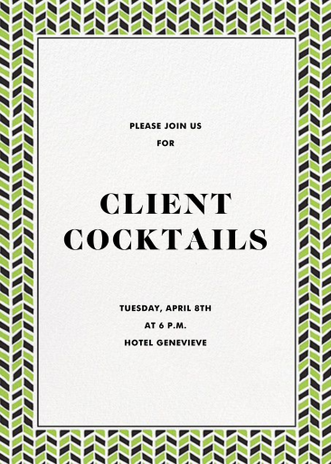 Hand Drawn Chevrons - Dining & Drinks Invitation by paperless_post