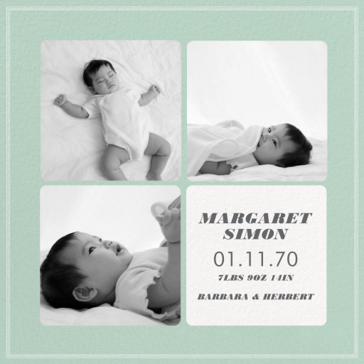 Window Pane - Birth Announcement by Paperless Post