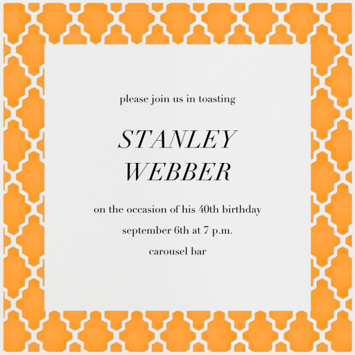 Marrakesh - Birthday Invitation by Paperless Post