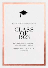 Simple Gold Border - Graduation Party Invitation by Paperless Post