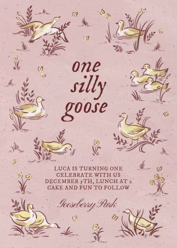 Geese in a Pond - Birthday Invitation by Paperless Post