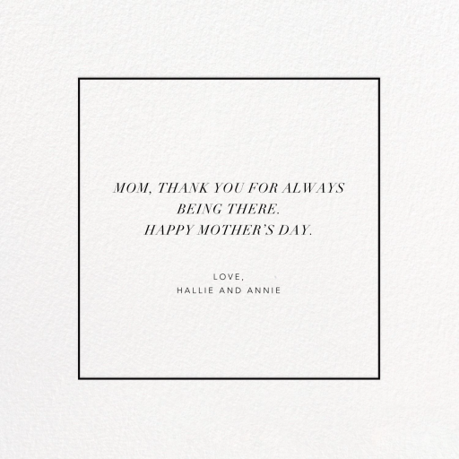 Konfetti Photo - Mother's Day Card by Kelly Wearstler - Back