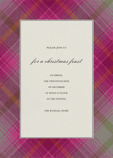 Tartan Plaid Border (Tall) by Oscar de la Renta