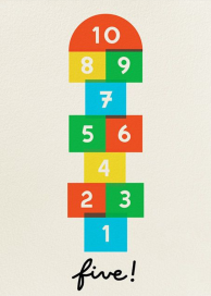 Hopscotch - Birthday Invitation by The Indigo Bunting