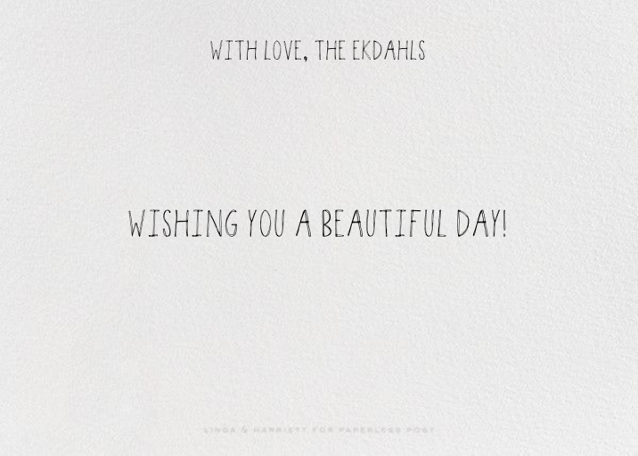 Double Hand Drawn Bordered - Stationery by Linda and Harriett - Back