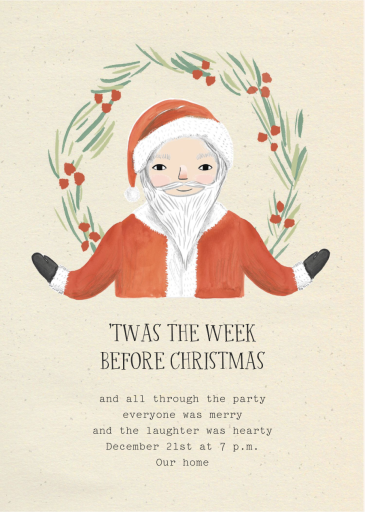 Sincerely Santa - Invitation by Merrilee Liddiard