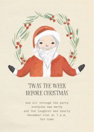 Sincerely Santa - Holiday Party Invitation by Merrilee Liddiard
