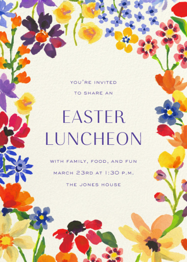 Showered in Florals - Easter Invitation by Liberty