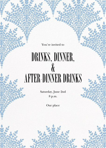 Fanned Frond - Valentine's Day Invitation by Carolina Herrera