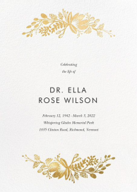 Floral Silhouette (Invitation) - Memorial Card by Rifle Paper Co.