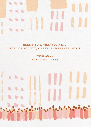 Feathered Float - Thanksgiving Card by Paperless Post - Back
