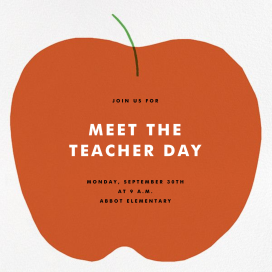 Apple in Season - Meet the Teacher Invitation by The Indigo Bunting