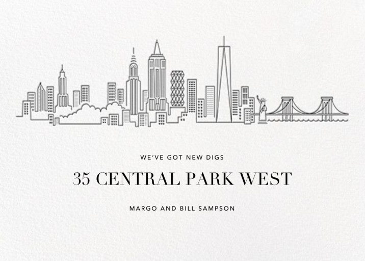 City Skyline View - Moving Announcement by Paperless Post