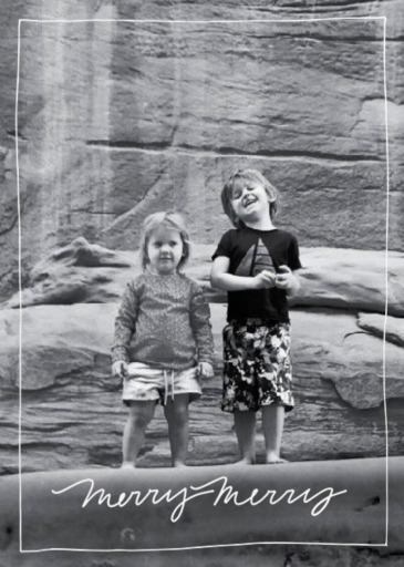 Cursive Holidays - Holiday Card by Linda and Harriett