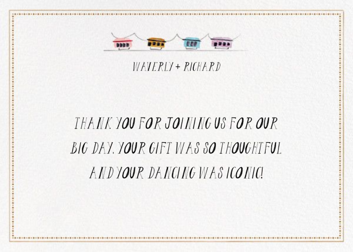 Miss Golden Gate (Stationery) - Thank You Card by Mr. Boddington's Studio