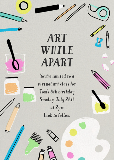 Arty Party - Birthday Invitation by Hello!Lucky