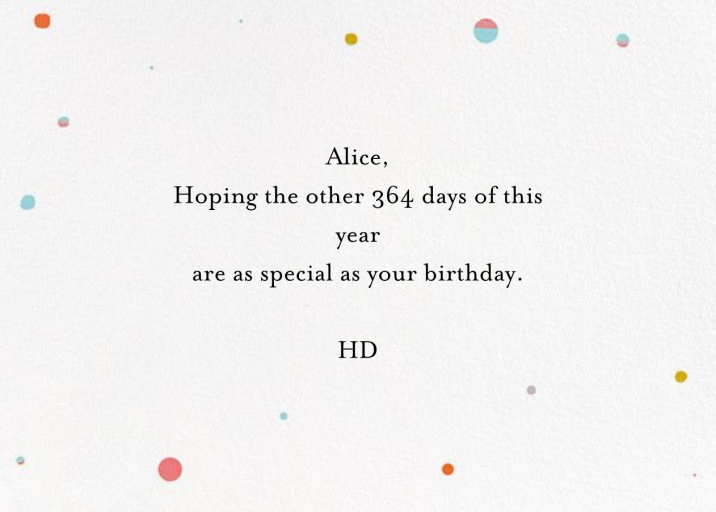 Scratchboard Birthday - Birthday Card by Ashley G - Back