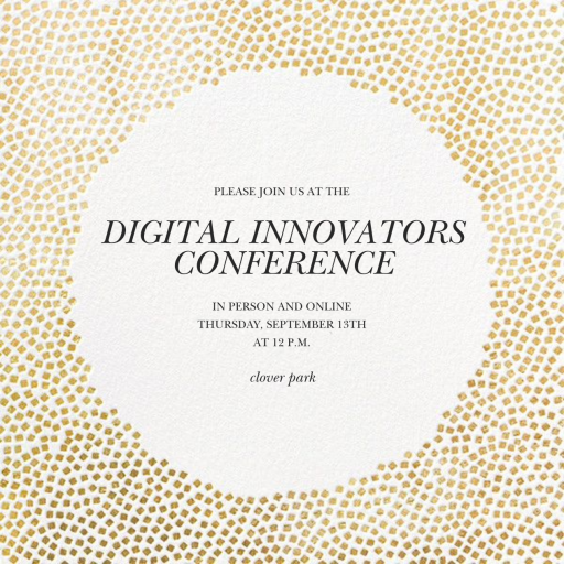 Metallic Confetti - Conference Invitation by Kelly Wearstler
