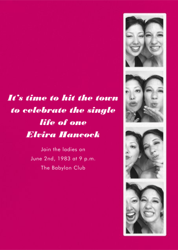 Photo Booth - Bachelorette Party Invitation by Paperless Post