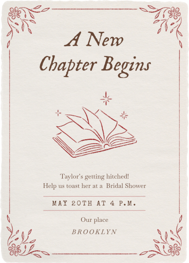 Romance Novel - Bridal Shower Invitation by Paperless Post