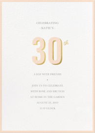 Pop of Gold - 30th Birthday Invitation by Sugar Paper