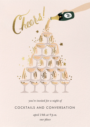 Champagne Tower - Get-Together Invitation by Rifle Paper Co.