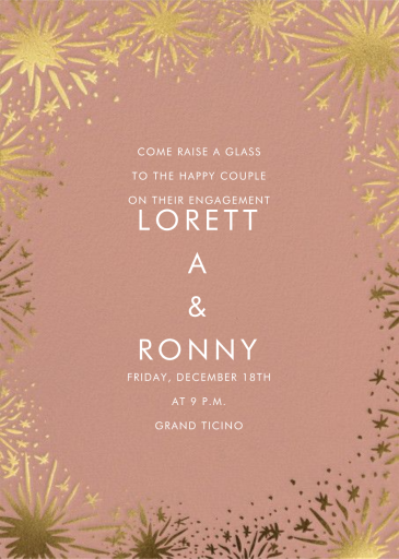 Starburst - Engagement Party Invitation by Linda and Harriett