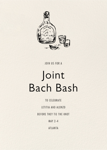 Cream - Bachelor/Bachelorette Party Invitation by Paperless Post