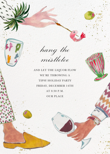 Illustrated Appetizers - Birthday Invitation by Happy Menocal