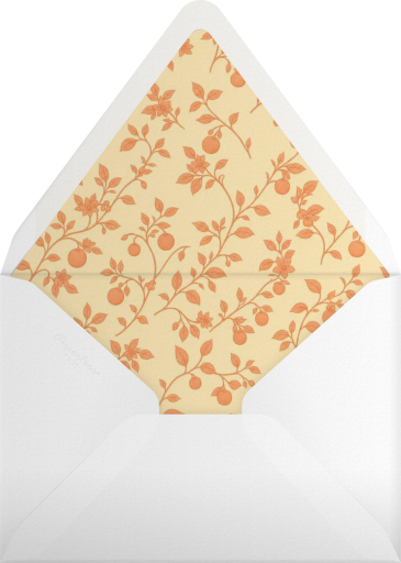 Orange Citrus Line Art Invitation Envelope