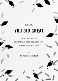 Graduation Caps and Confetti - Graduation Card by Paperless Post